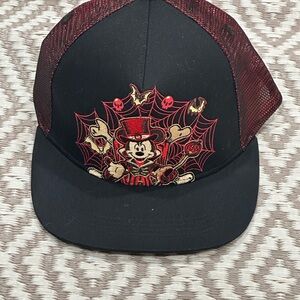 Disney Mickey Magician Spiderweb Trucker SnapBack Hat New